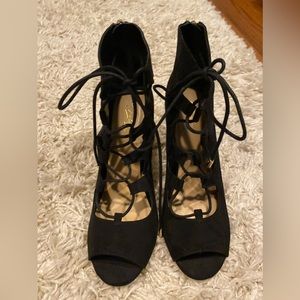 Black Lace Up Heels